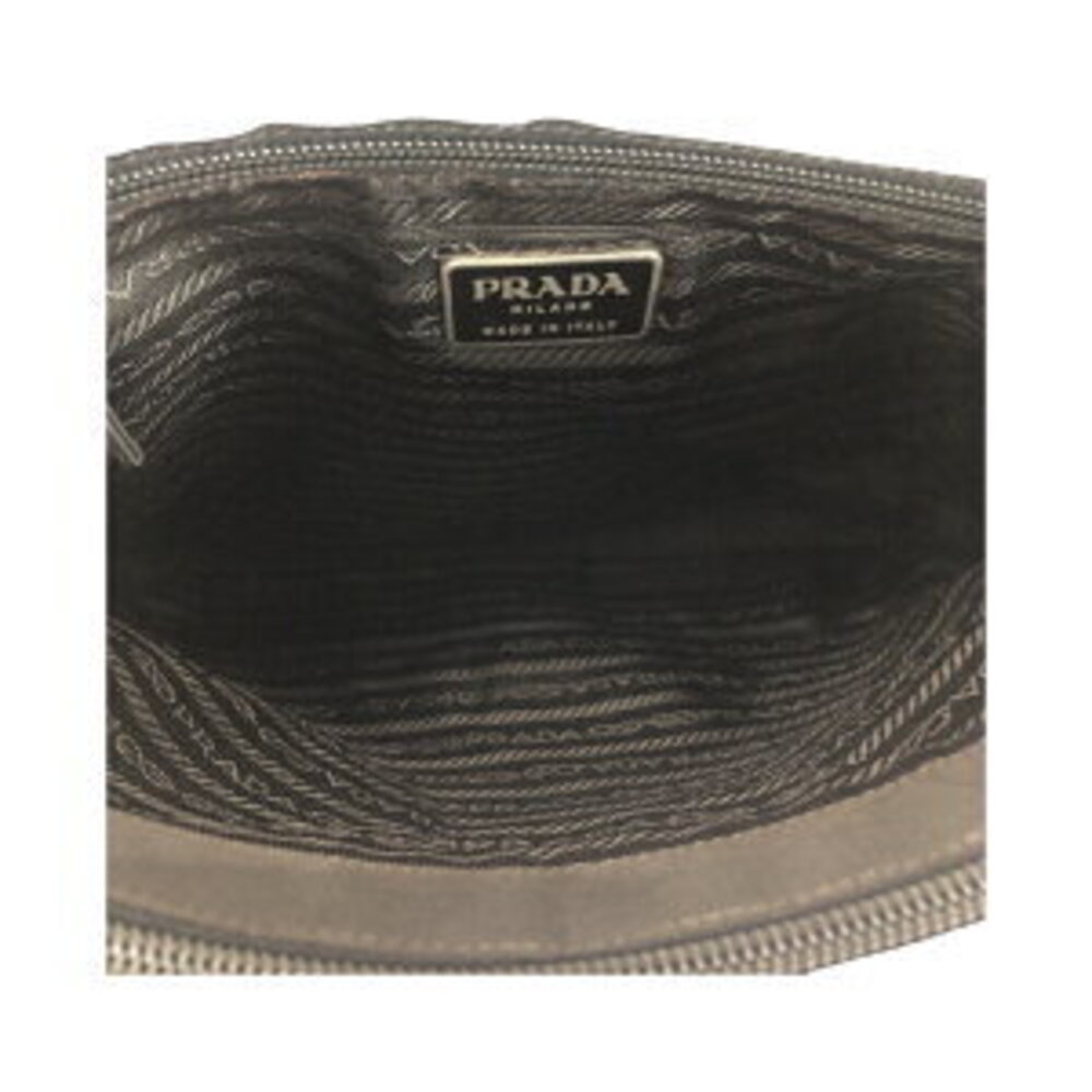 Prada nylon triangular shoulder Tessuto black logo bag plate - Picture 9 of 10